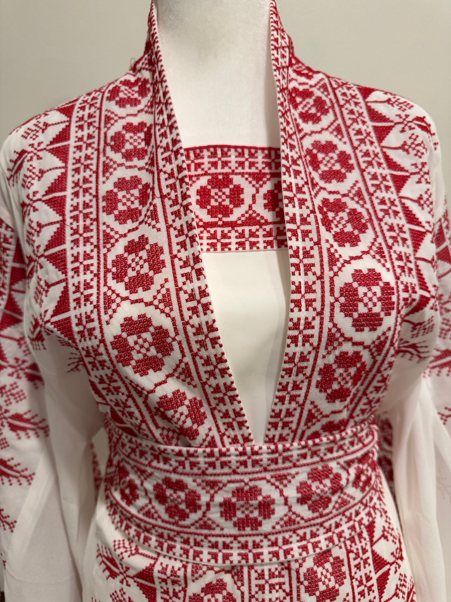 Embroidered Palestinian Style Traditional 2-Piece Abaya