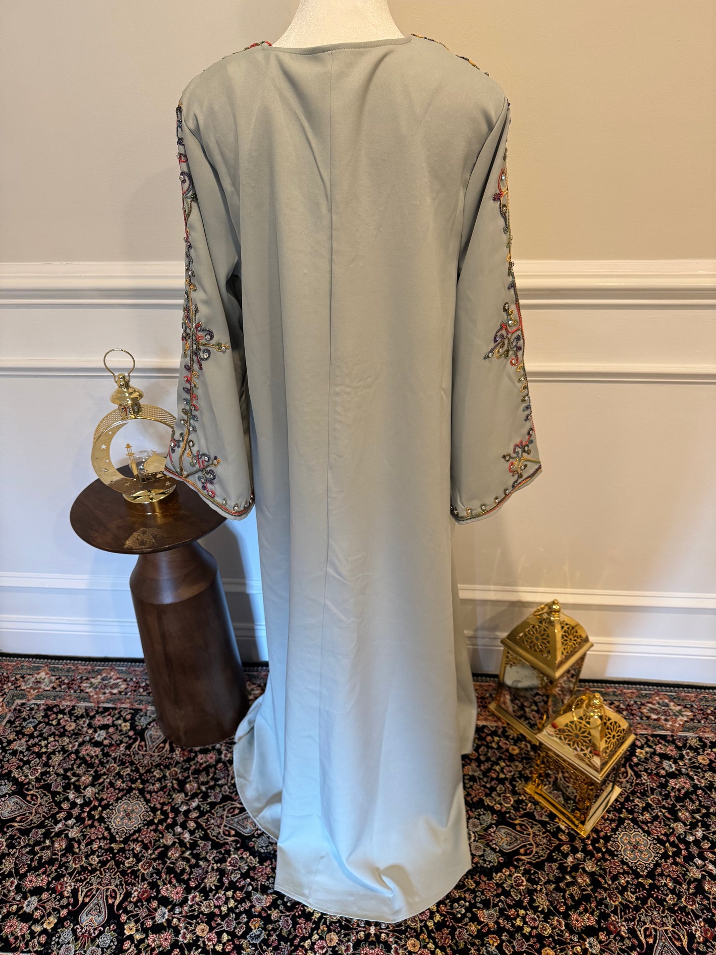 Casual Embroidered Light Green Dress