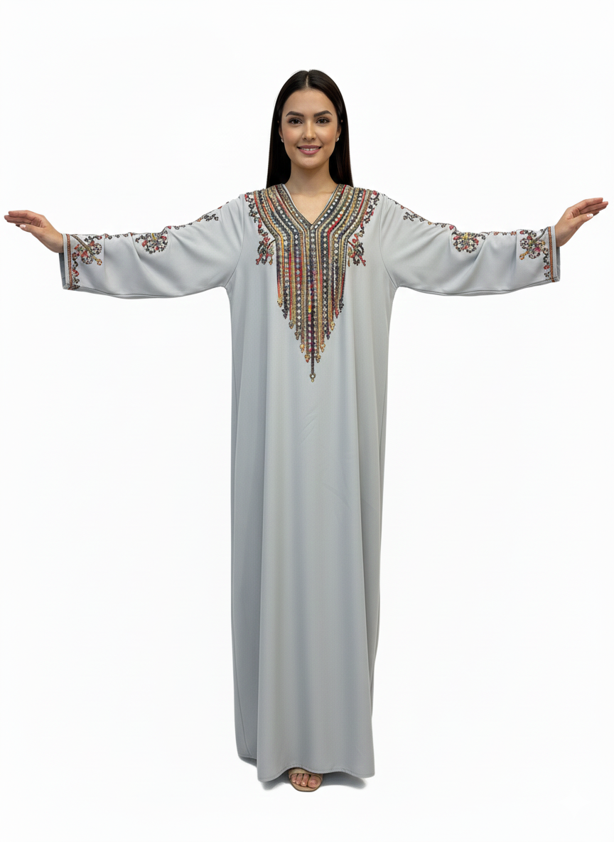 Casual Embroidered Light Green Dress