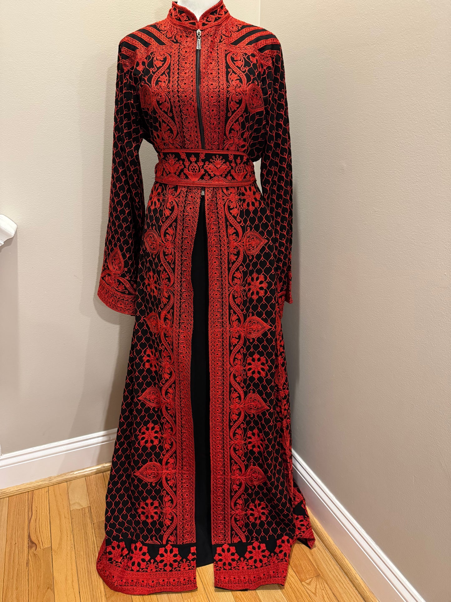 Traditional agbani abaya dress with embroidery