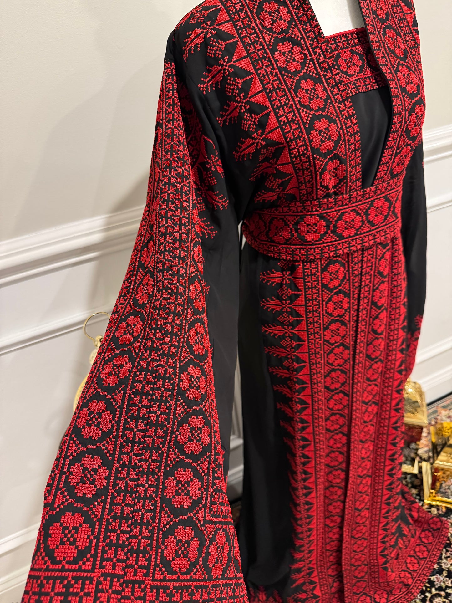 Embroidered Palestinian Style Traditional 2-Piece Abaya