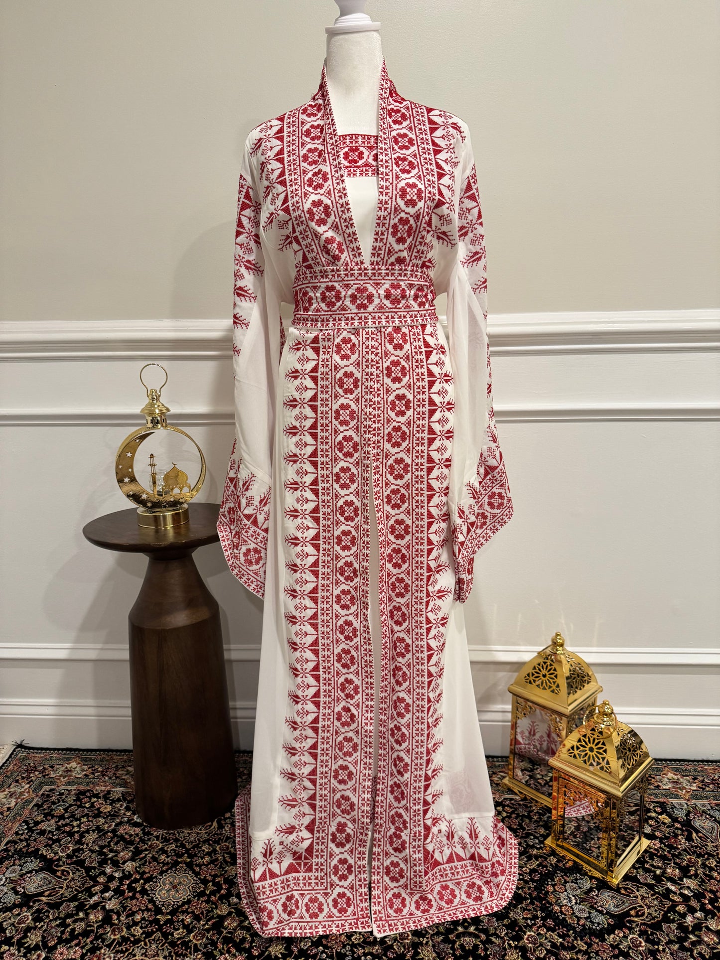 Embroidered Palestinian Style Traditional 2-Piece Abaya