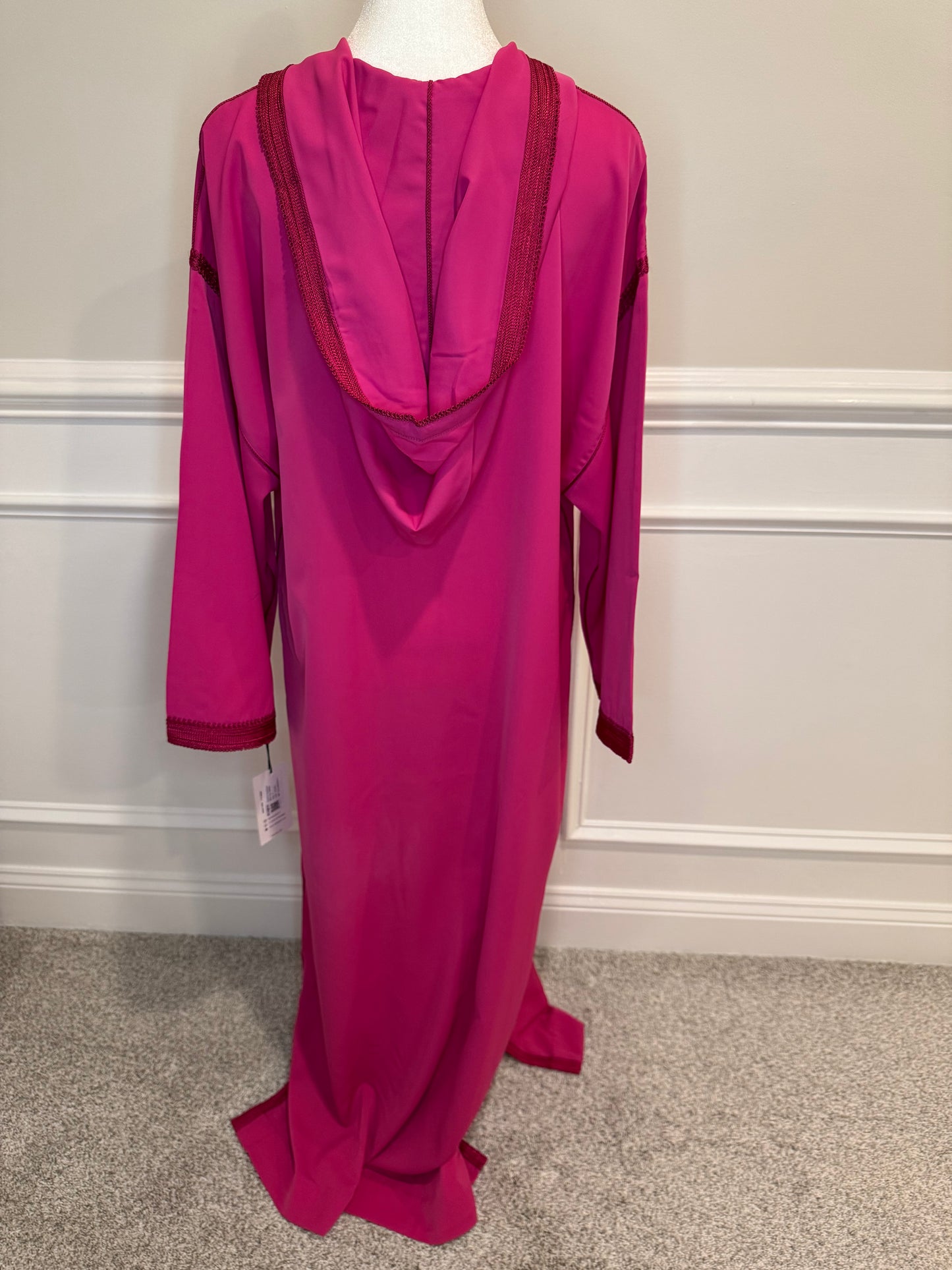Handmade Moroccan Djellaba - Fuchsia Color