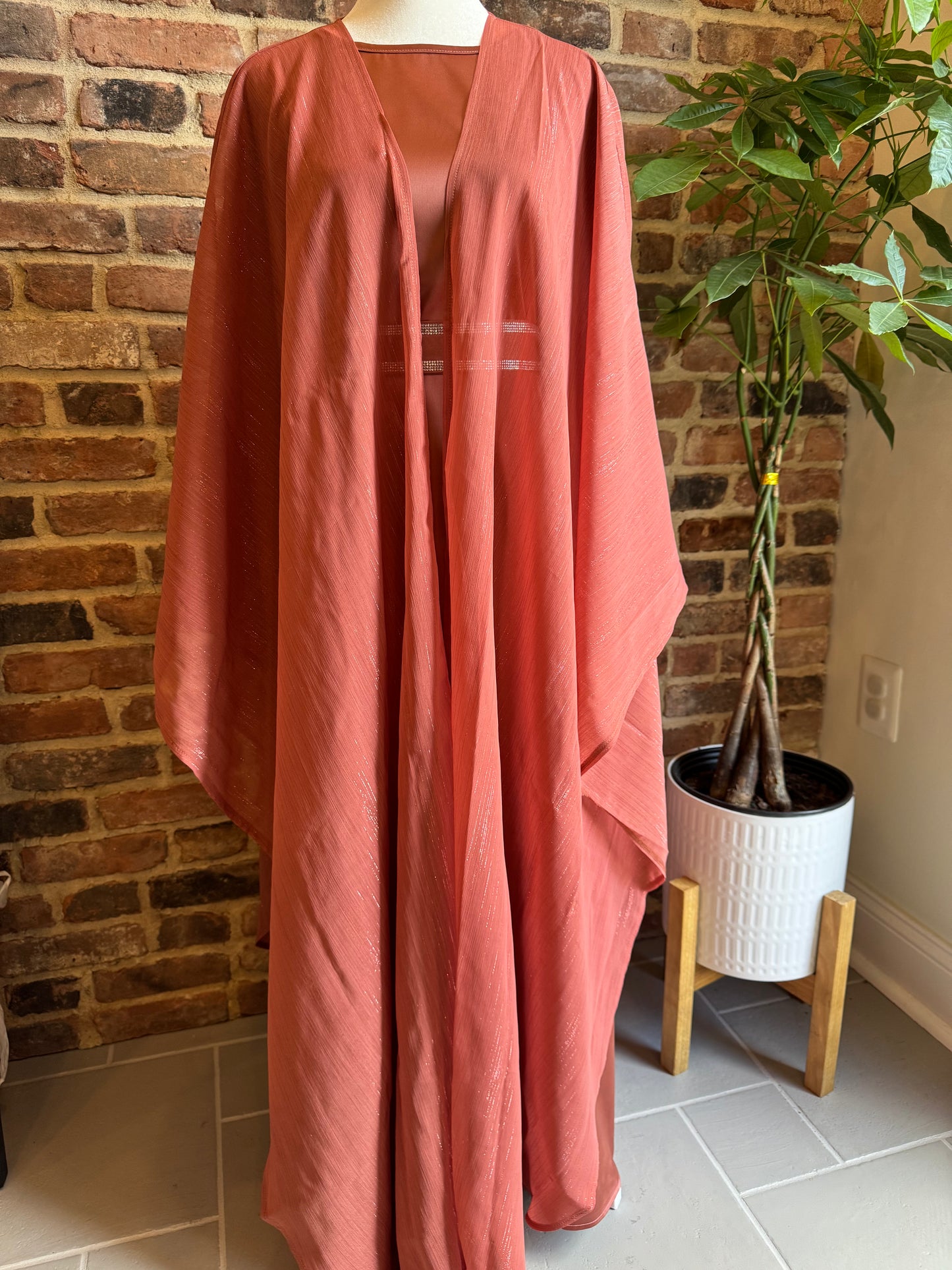 Two Piece Abaya set with Belt