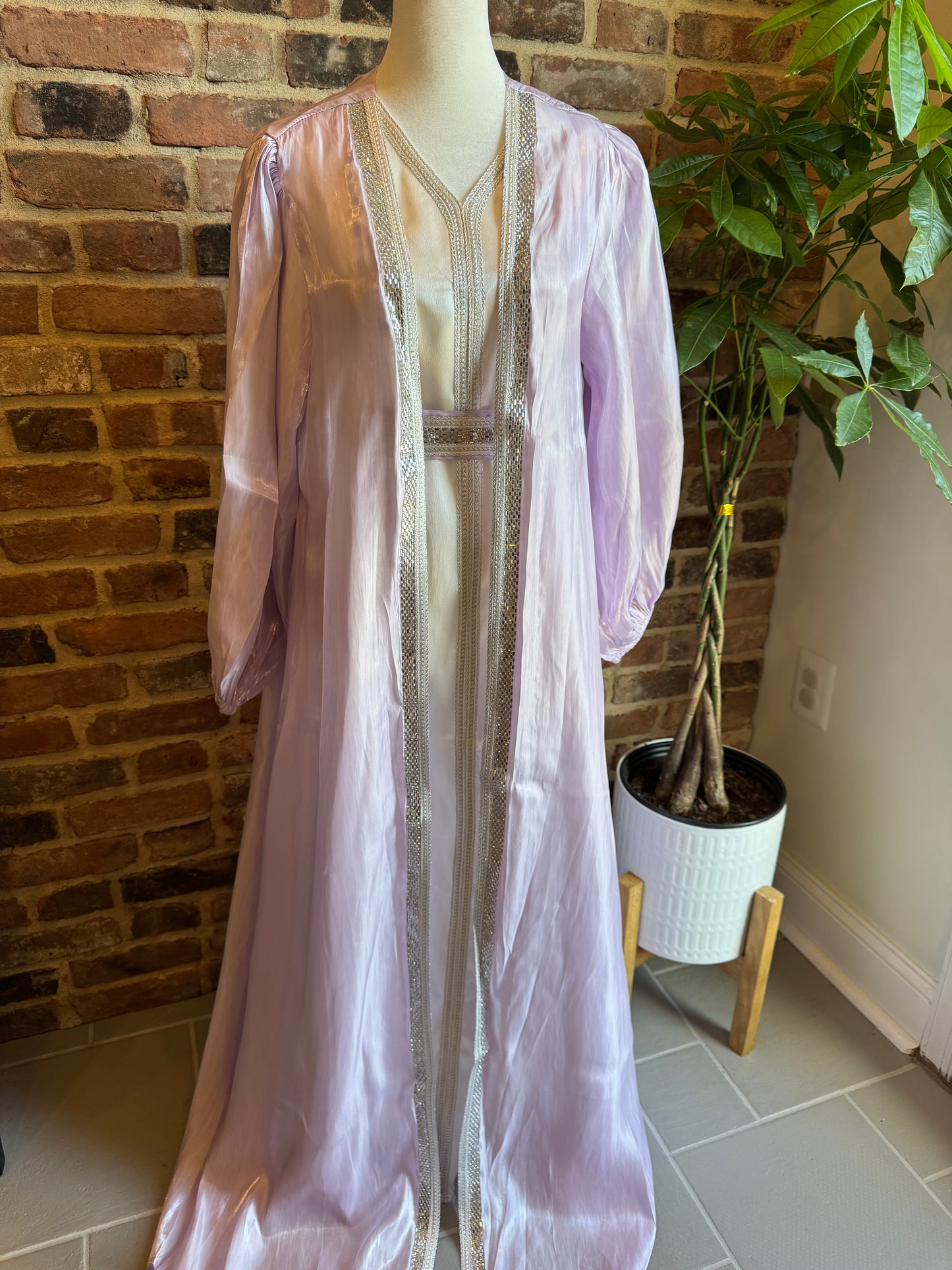 Two Piece Abaya set with Belt