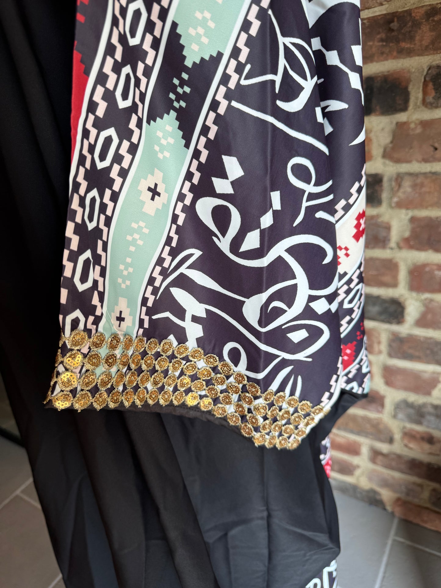 Arabic Calligraphy Galabiya Dress (Free Size)