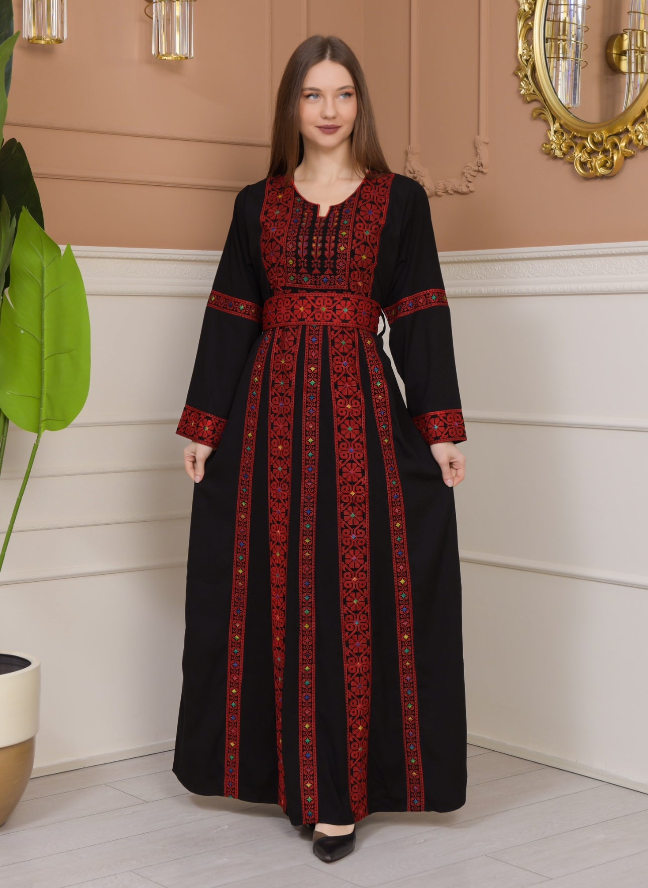 Embroidered Palestinian Style Traditional Thobe