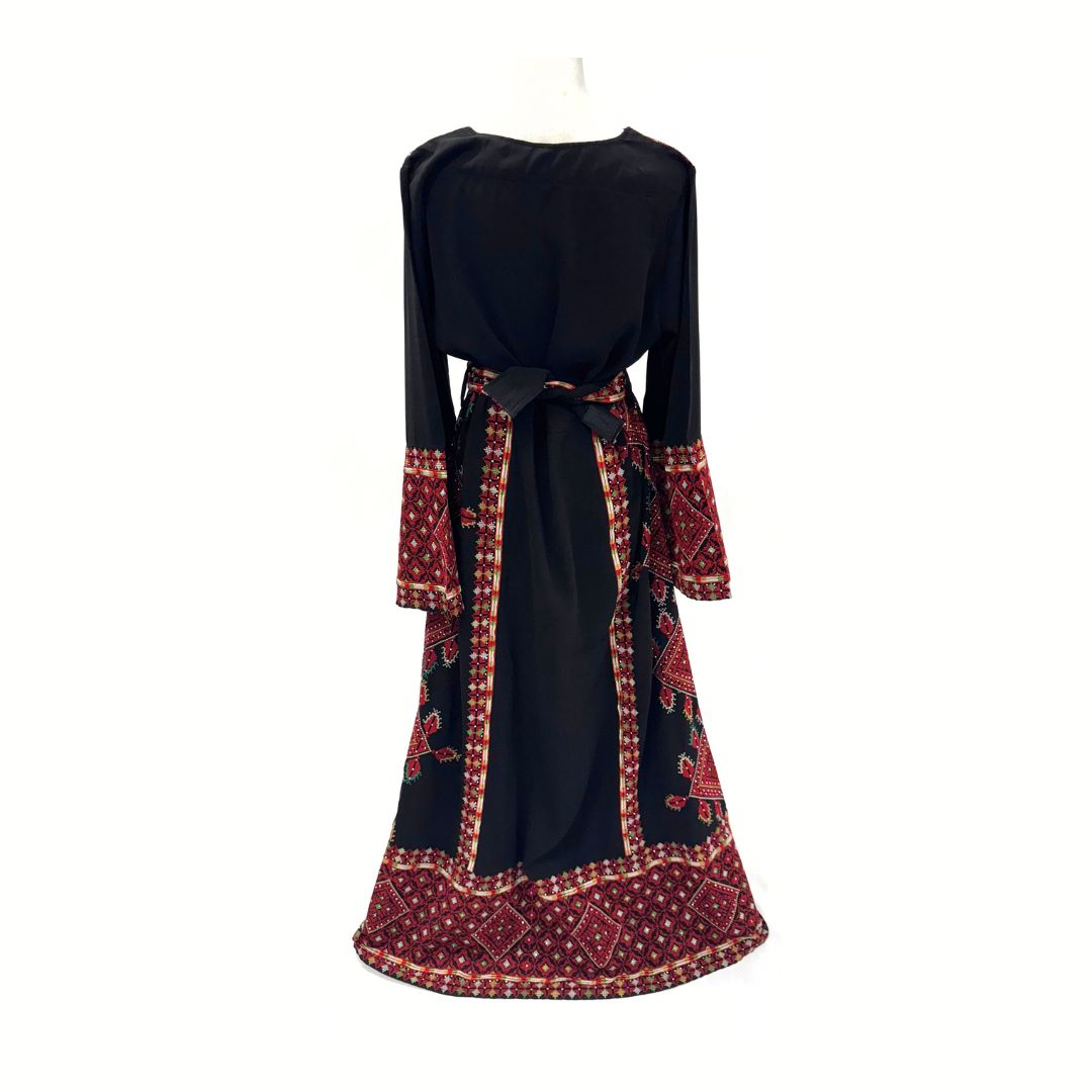 Embroidered Palestinian Rhombus Dress – Traditional Pattern