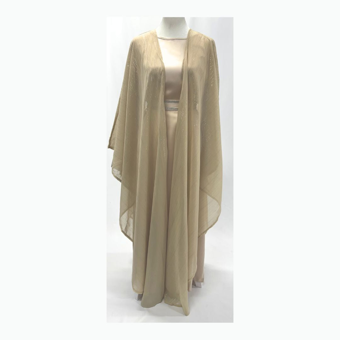 Two Piece Abaya set with Belt