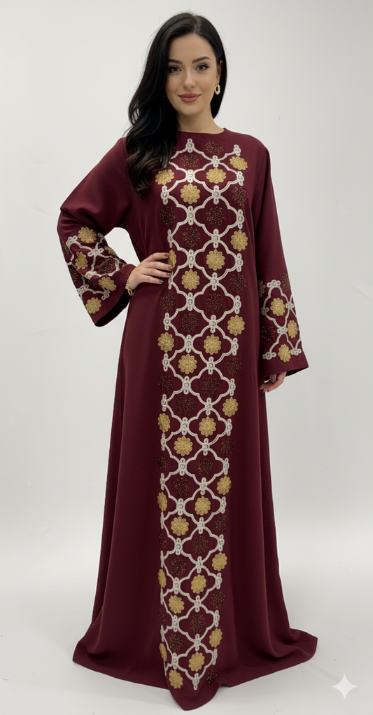 Embroidered Jalabiya Women Dress