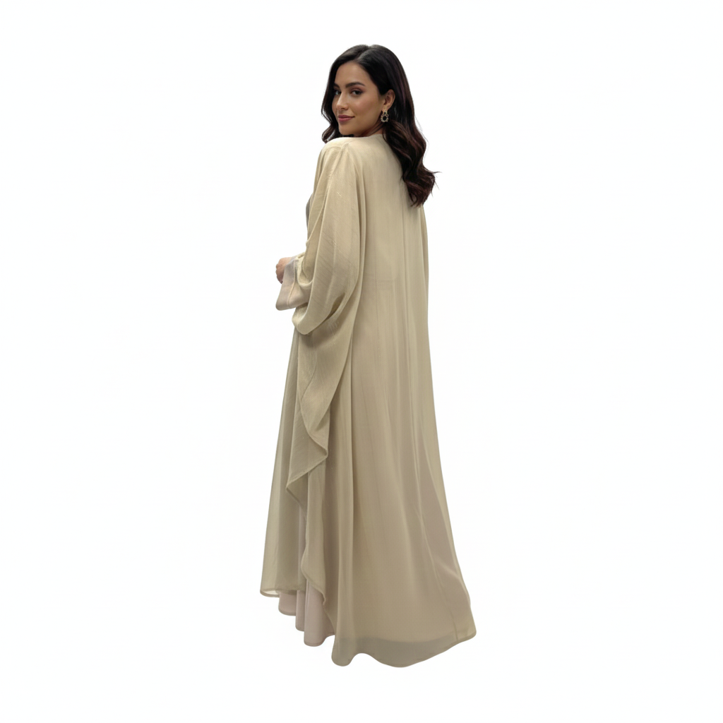 Two Piece Abaya set with Belt