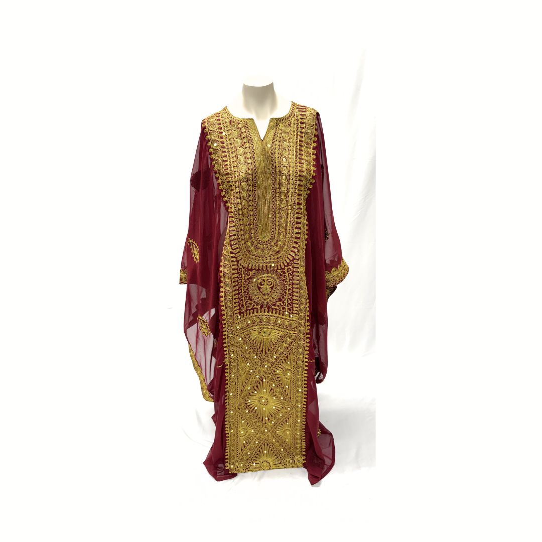 Hashimi Iraqi Hashimi Chiffon Thobe | Handmade Nashel Dress – Alaseela USA ...