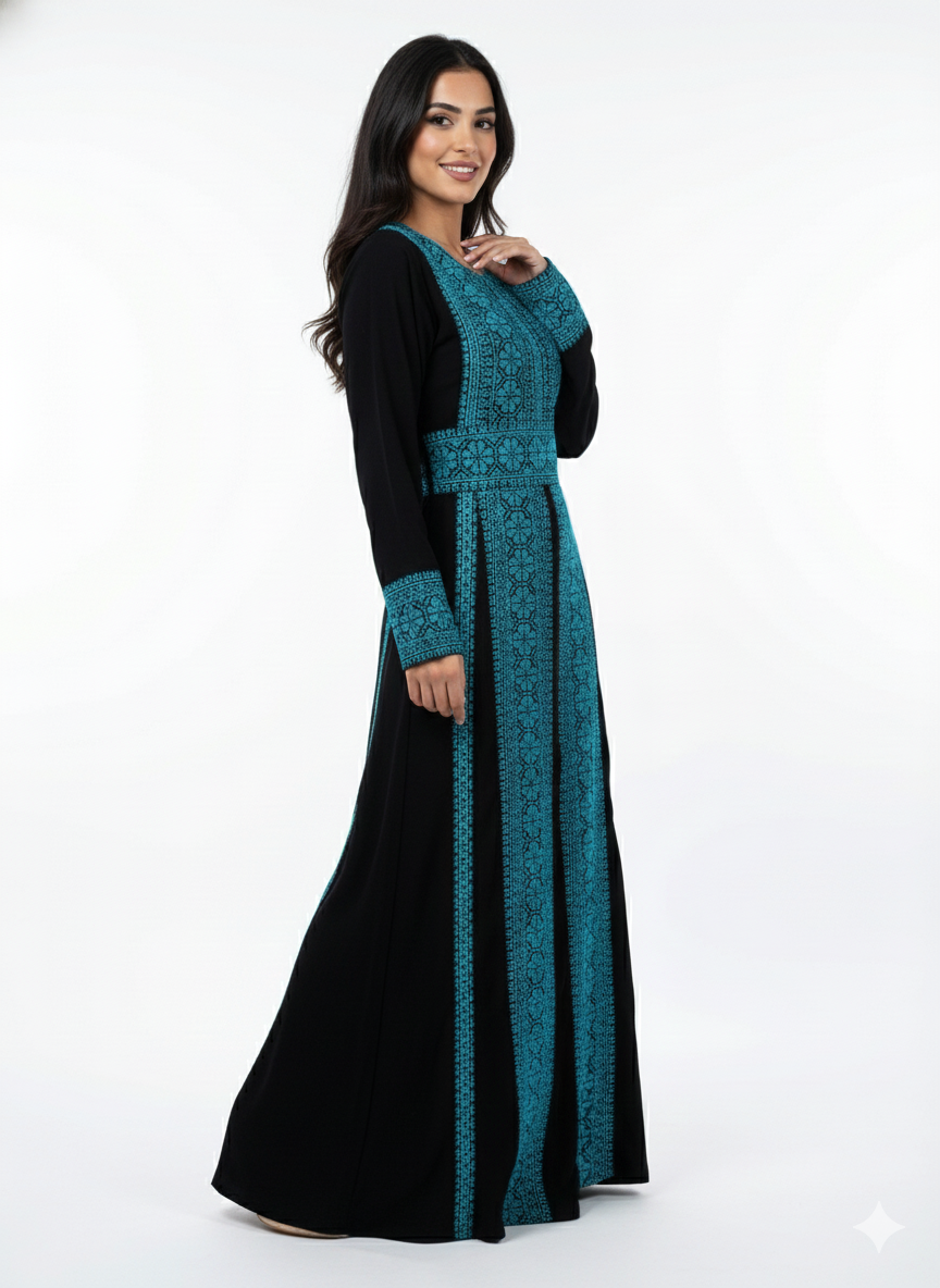 Embroidered Palestinian Style Traditional Thobe