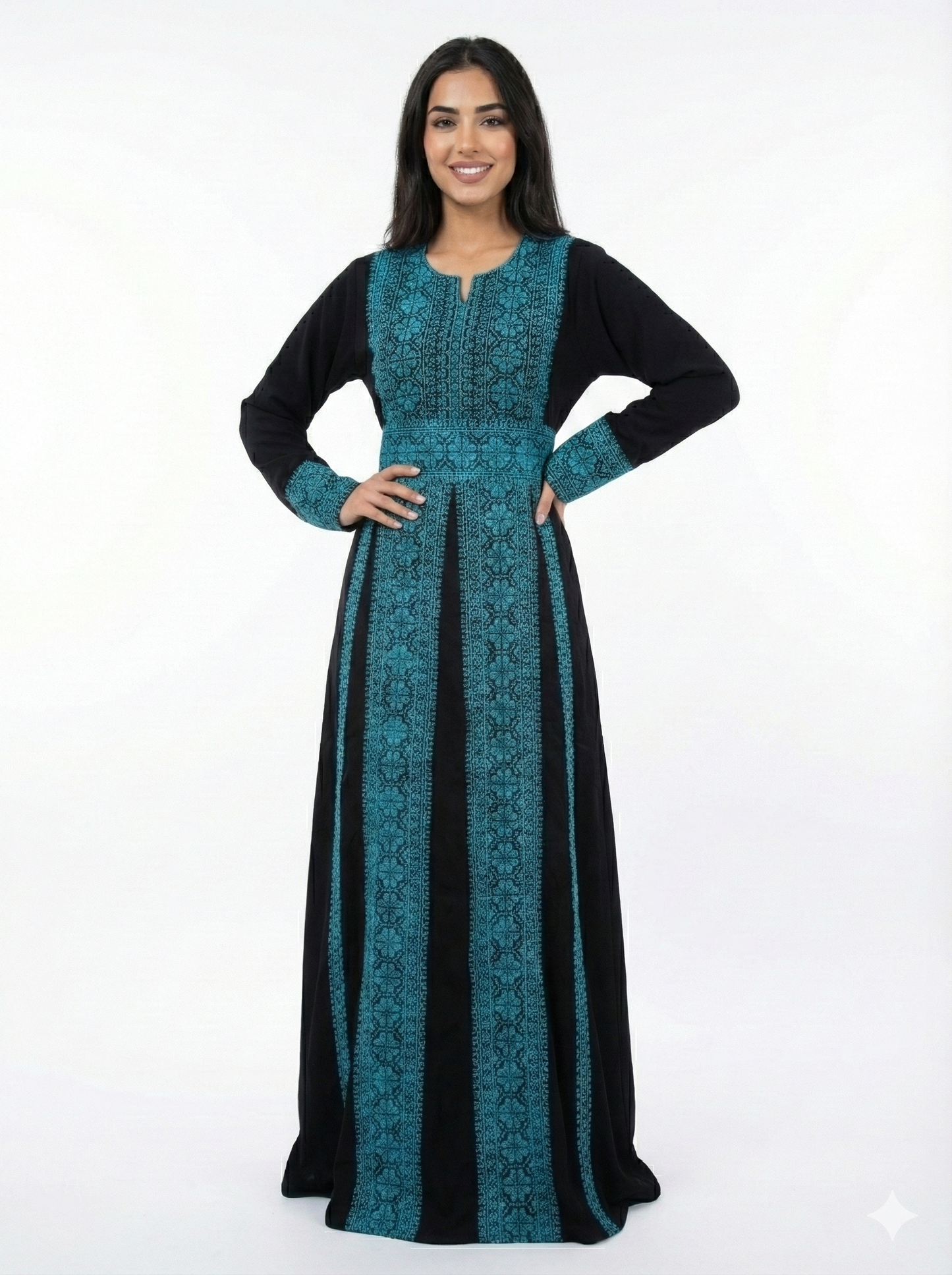 Embroidered Palestinian Style Traditional Thobe