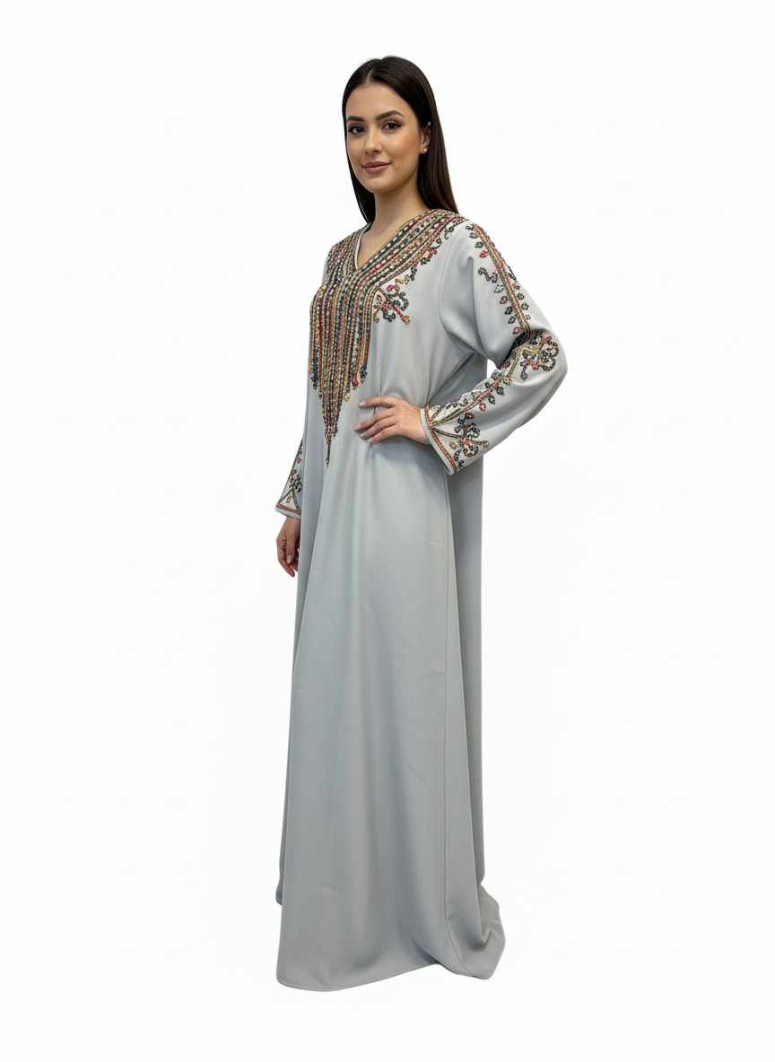 Casual Embroidered Light Green Dress