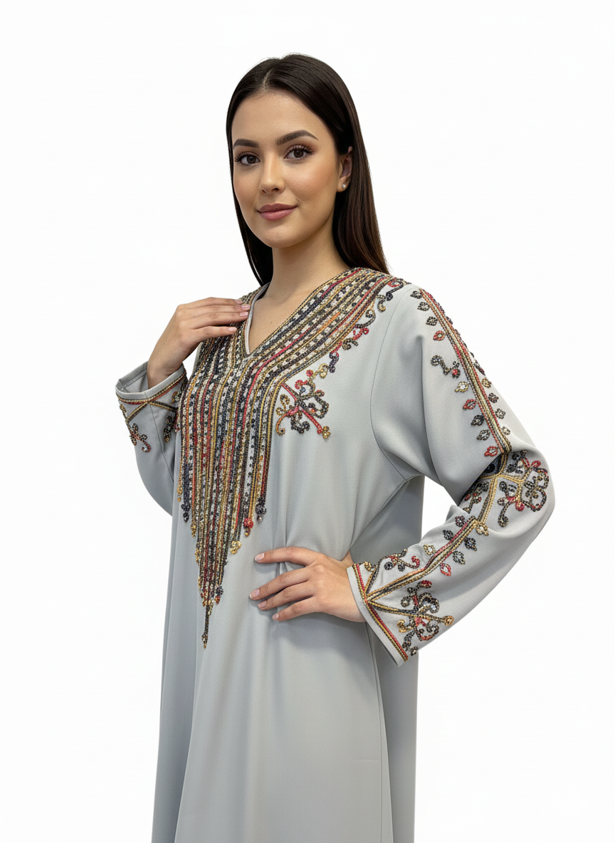 Casual Embroidered Light Green Dress