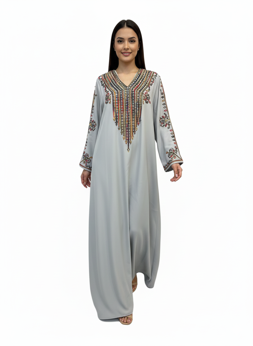 Casual Embroidered Light Green Dress