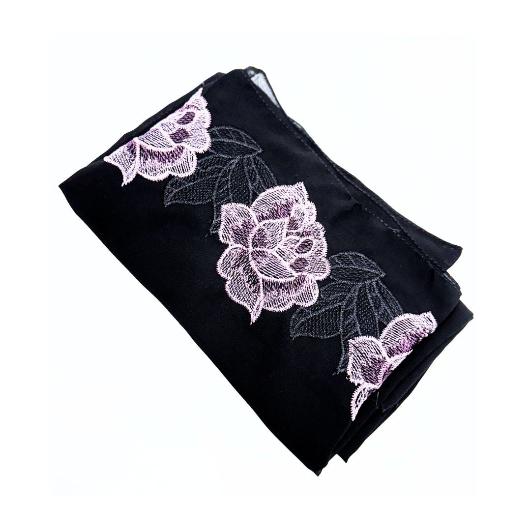 Saudi Embroidered Abaya - Women's Abaya with Flower Embroidery
