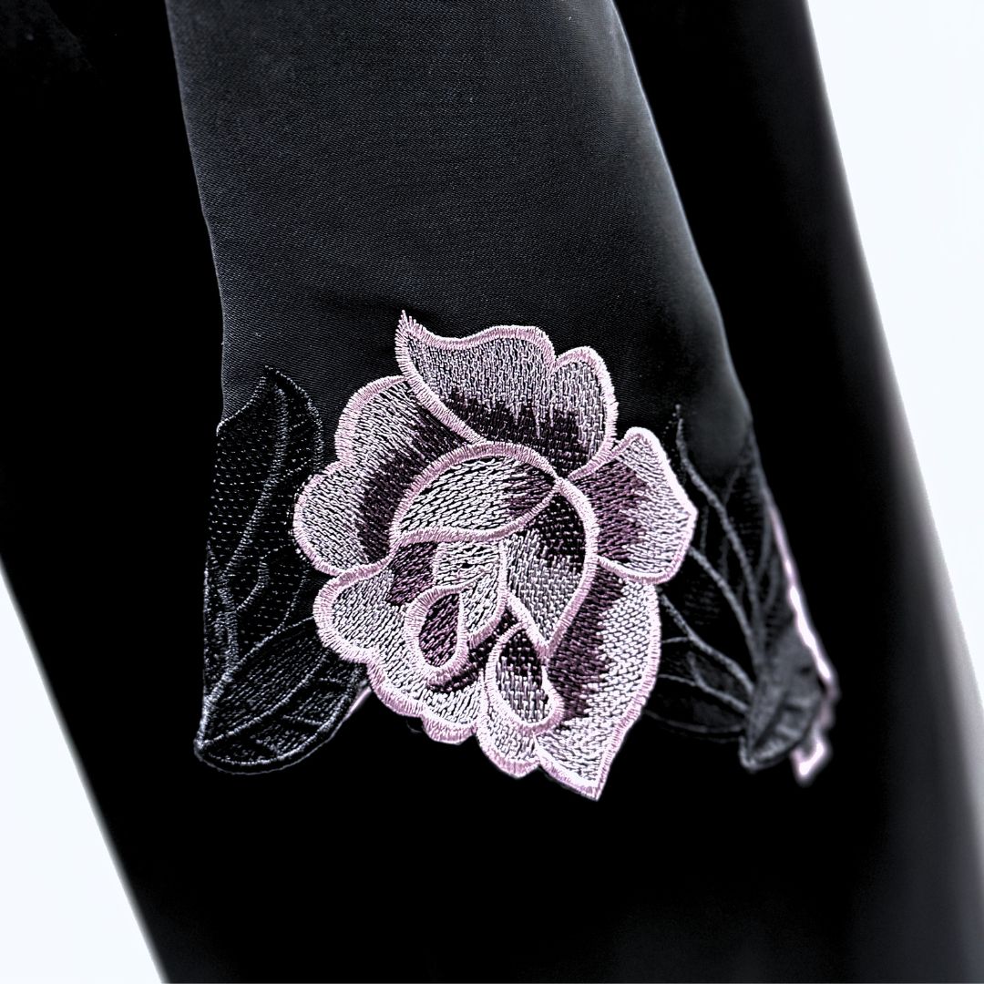 Saudi Embroidered Abaya - Women's Abaya with Flower Embroidery