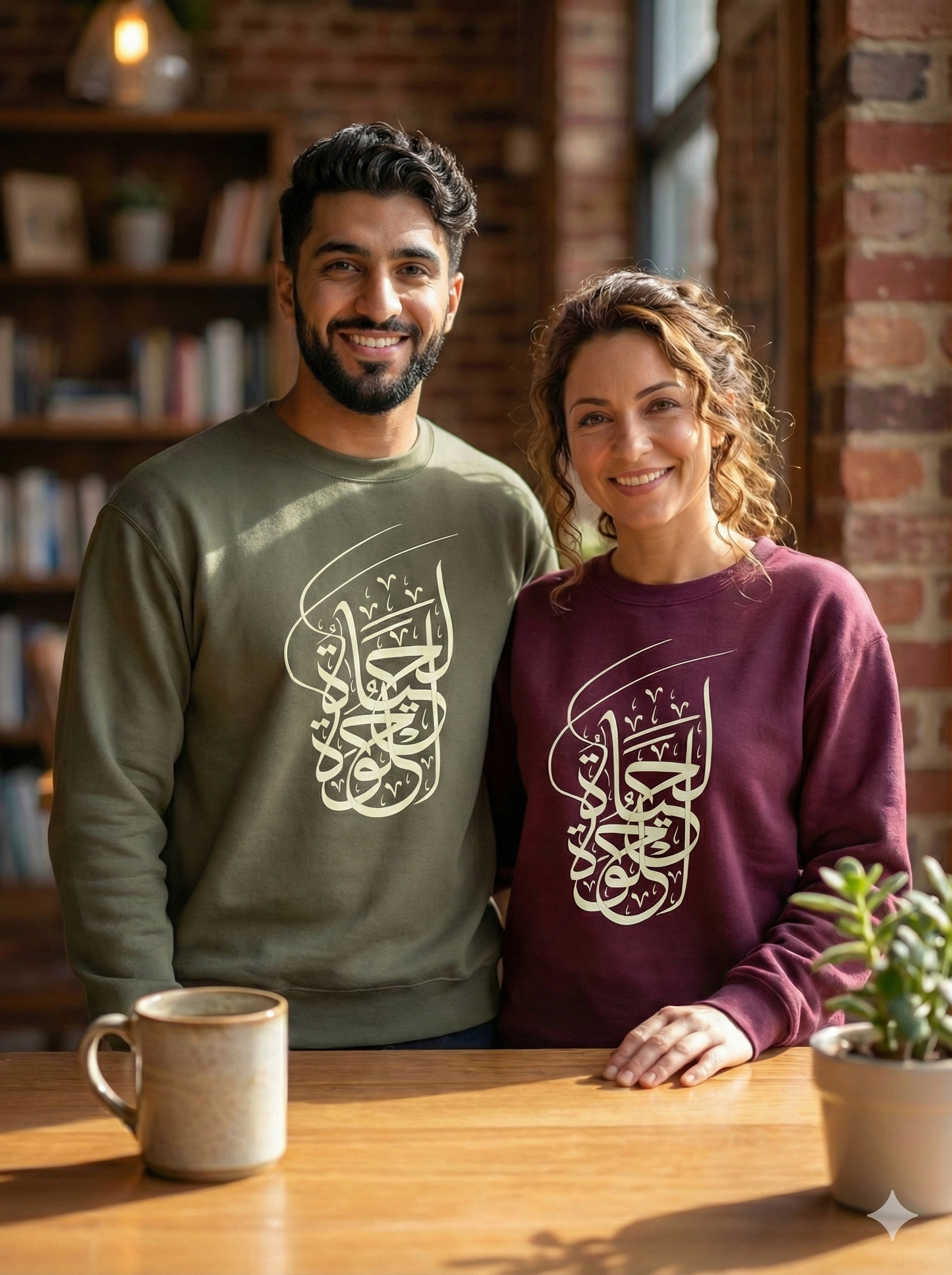 Arabic Calligraphy Lightweight Unisex Sweatshirt - Al-Hayat Helwa - Life is Beautiful