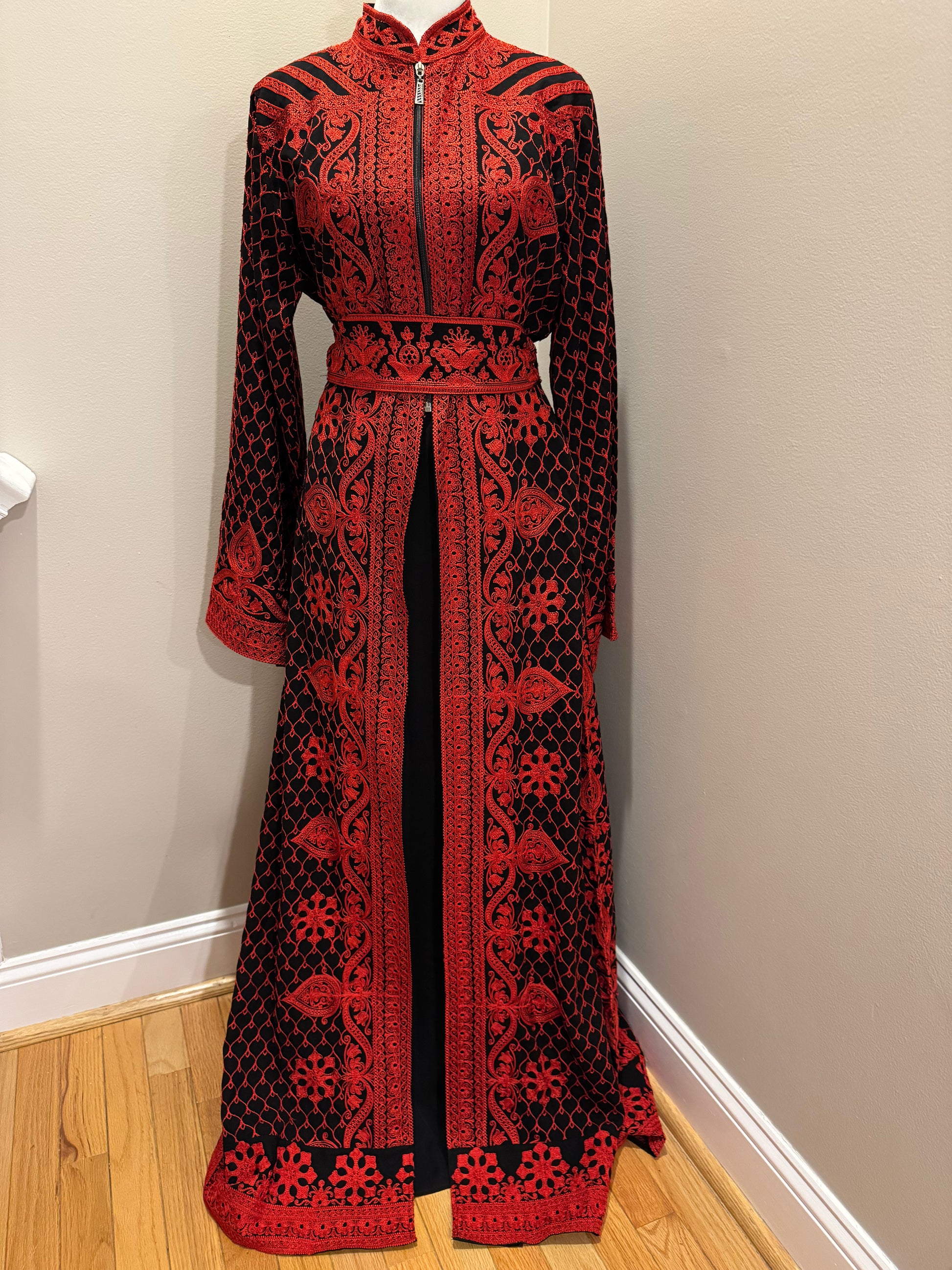 Traditional agbani abaya dress with embroidery